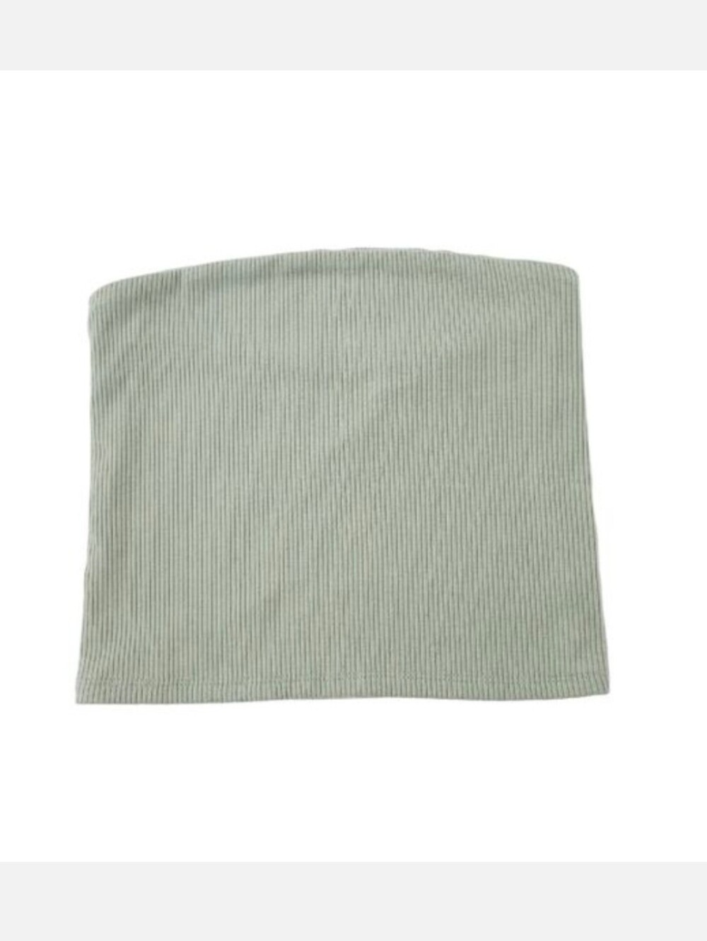 American Eagle Top Womens Medium Cropped Tube Ribbed Sleeveless Stretch Green